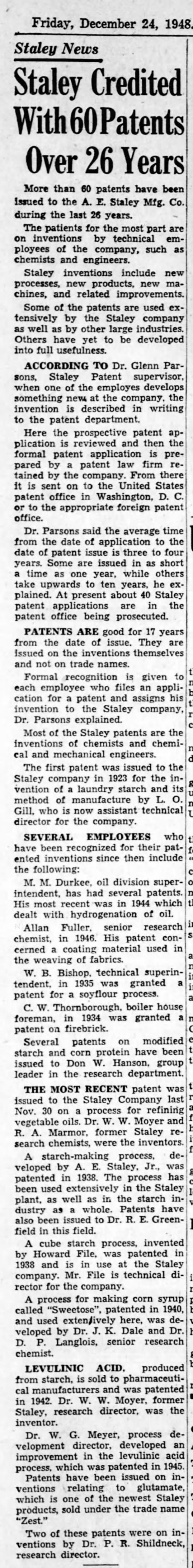 A.E. Staley Mfg. Co.
